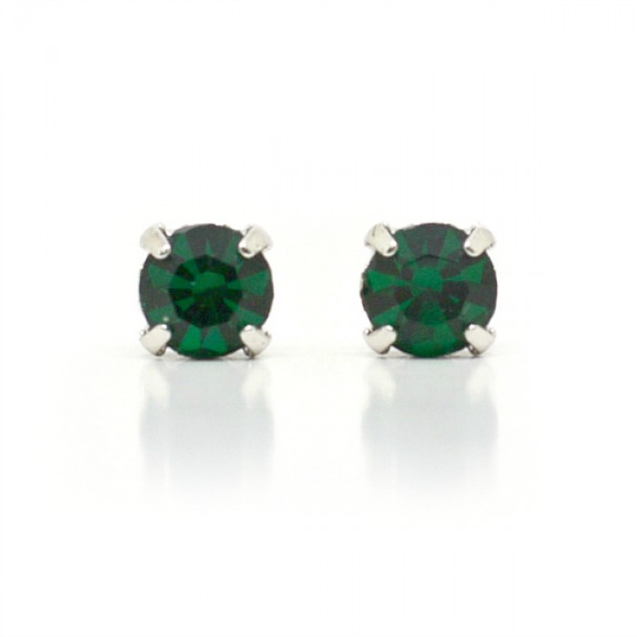 Mirabelle Swarovski Crystal Earring (Mini): Emerald